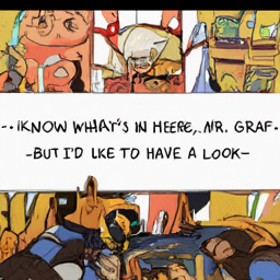 -I KNOW WHAT'S IN HERE, MR. GRAF-
-BUT I'D LIKE TO HAVE A LOOK-