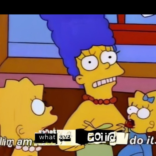 [Description] The Simpsons television show, PERSON and PERSON arguing over a text message. Caption: What am I doing. [Text] what am I doing