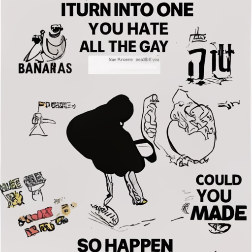  TURN INTO ONE
 YOU HATE
 ALL THE GAY
 BANANAS
 THE WORLD
 COULD
 BE
 NOT
 YOU
 MADE
 IT
 SO HAPPEN