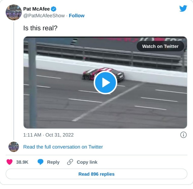 Is this real? pic.twitter.com/1MIIgXiu21

— Pat McAfee (@PatMcAfeeShow) October 31, 2022