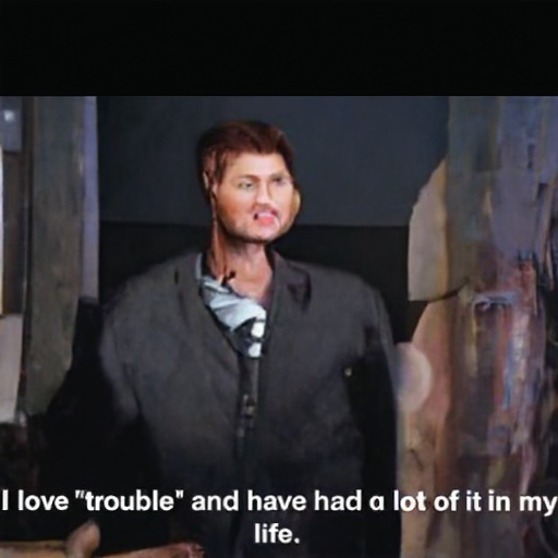  I love "trouble" and have had a lot of it in my
 life.