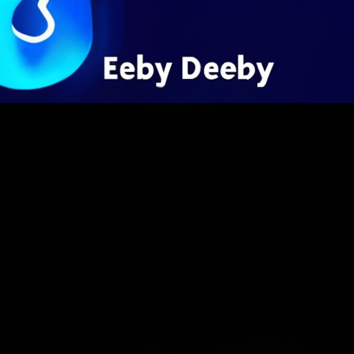 [Description] A screenshot of Eebie Deebie text. It's on a black background. The text is white, and has a blue glow around it. [Text]Eeby Deeby